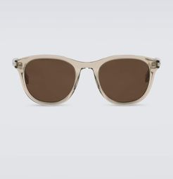 Transparent-frame sunglasses