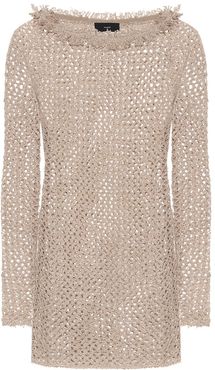 Dune cotton and silk-knit minidress