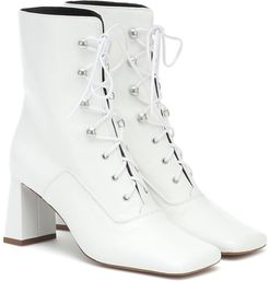 Claude lace-up leather ankle boots