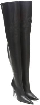 Knife Shark over-the-knee leather boots