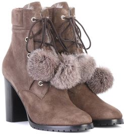 Elba 95 fur-lined suede boots