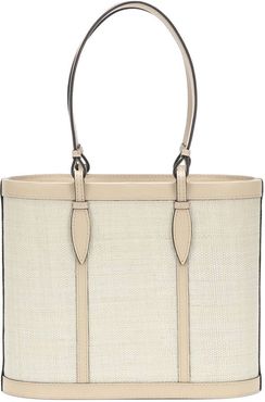 The Basket Small leather and fique tote