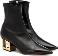 G Heel leather ankle boots