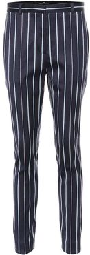 Striped wool and cotton pants