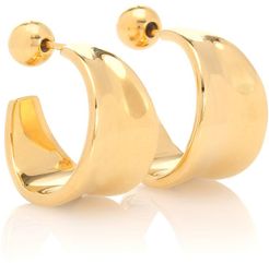 Small Wave 18kt gold-plated hoop earrings