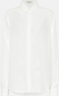 Silk crÃªpe-de-chine blouse