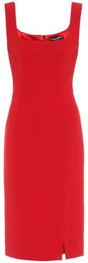 Stretch-crÃªpe midi dress