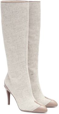 Beck canvas knee-high boots