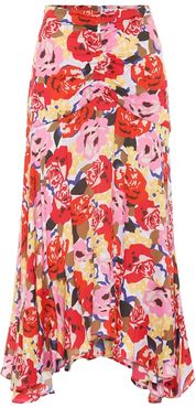 Blume floral crÃªpe skirt