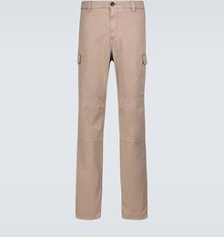 Stretch gabardine cargo pants