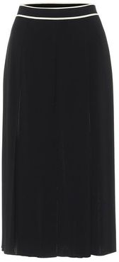 Pleated midi skirt