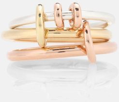 Raneth 18kt gold, 18kt rose gold and sterling silver ring