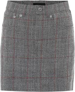 Prince of Wales checked wool skirt