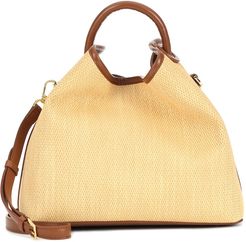 Raisin raffia shoulder bag