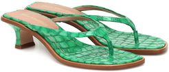 Alix croc-effect leather sandals