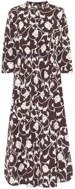 Siena printed cotton midi dress