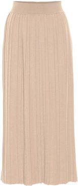 Quercy cashmere and silk midi skirt