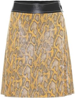 Elene snake-effect leather miniskirt