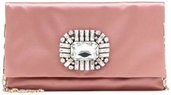 Titania embellished satin clutch