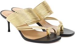 Sunny 60 leather-trimmed sandals