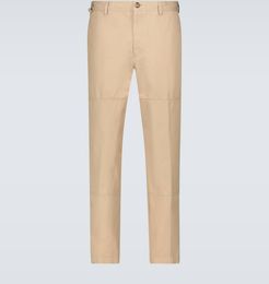 Slim-fit cotton chino pants