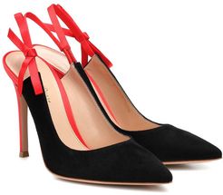 Caterina 105 suede slingback pumps