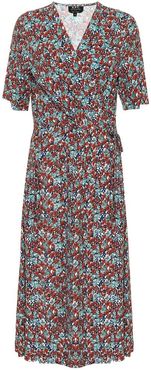 Mathilda floral midi wrap dress