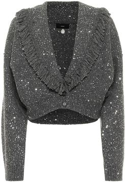 Stardust sequined wool and silk cardigan