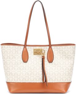 Gancini cotton jacquard tote