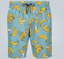 Banana printed swim shorts