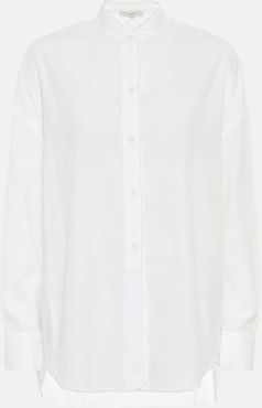 Cotton-blend poplin shirt