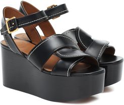 Candice leather platform sandals