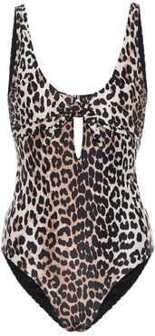 Leopard-print swimsuit