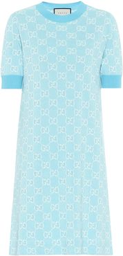 GG wool and cotton piquÃ© minidress