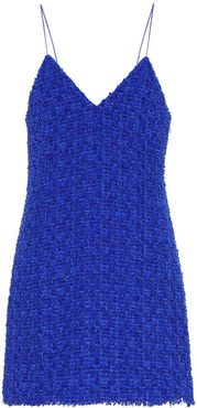 Cotton-blend tweed minidress