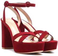 Poppy 70 suede platform sandals