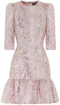 LamÃ© jacquard minidress