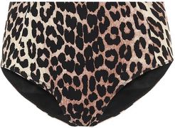 Leopard-print bikini bottoms