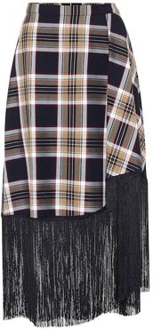 Checked midi skirt