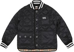 Quilted varsity jacket