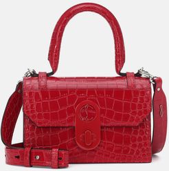 Elisa Small croc-effect leather tote