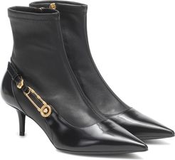 Safety Pin leather ankle boots