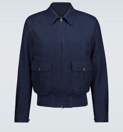 Zipped cotton-blend jacket