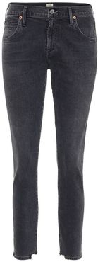 Elsa cropped mid-rise slim jeans