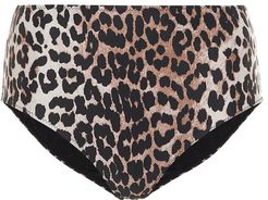 Leopard-print bikini bottoms