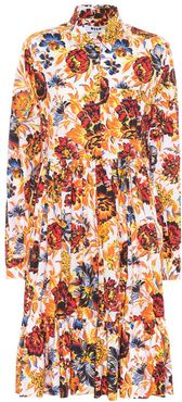 Floral-printed cotton dress