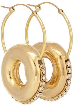 Infinity embellished hoop earrings