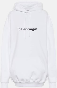 Logo oversized cotton hoodie