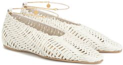 Woven ballet flats