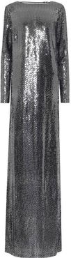 Metallic jersey gown